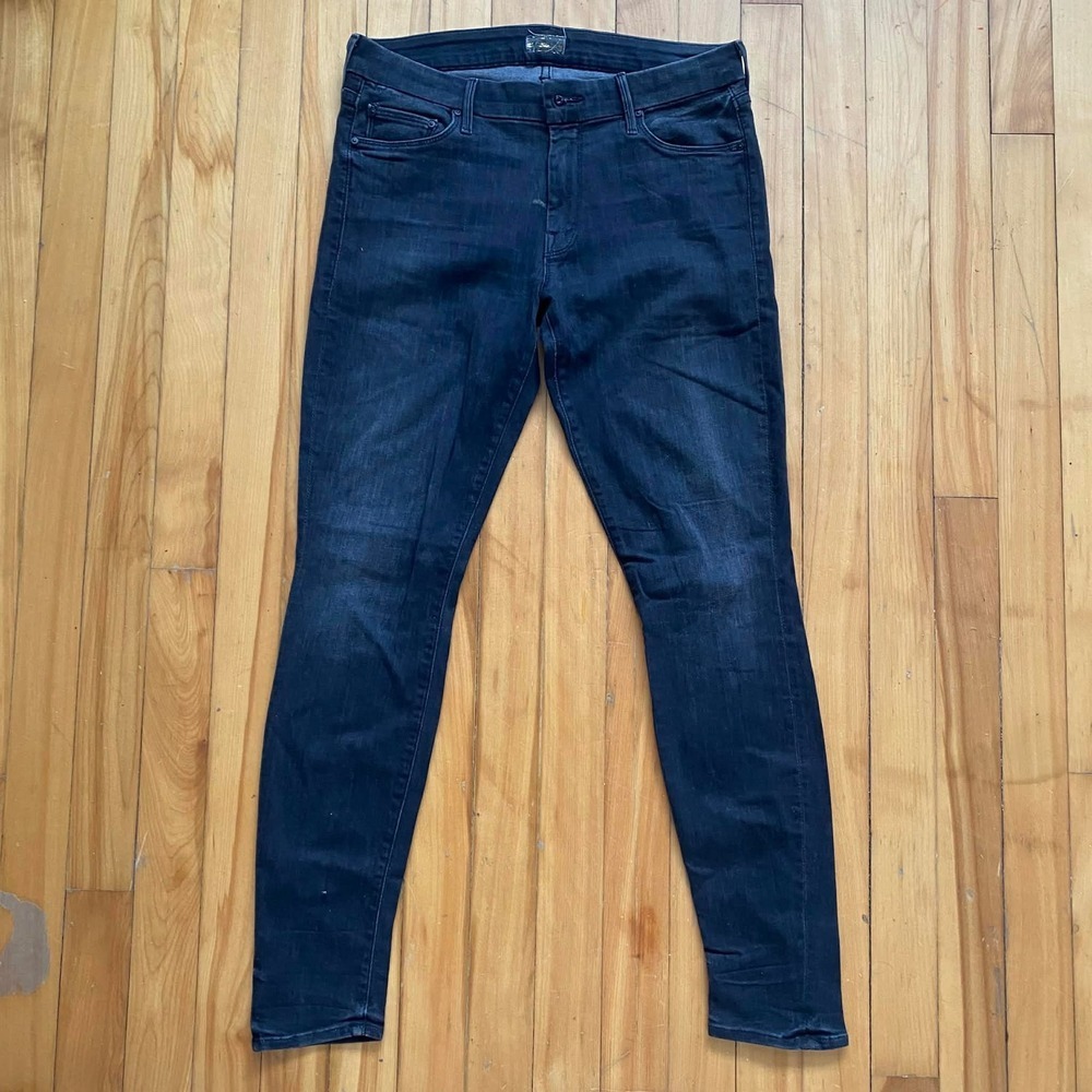 MOTHER Denim Jeans Black Skinny Fit Women's Size 30